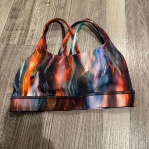 lululemon athletica Multicolor Strappy Sports Bra - Orange Blue Teal Purple